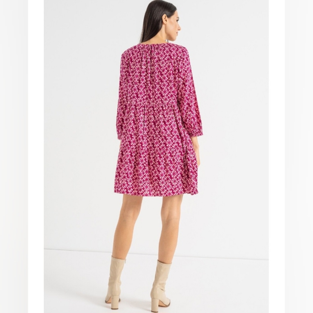 NWT GAP Tiered Mini Dress Size S/P In Raspberry - Picture 6 of 9